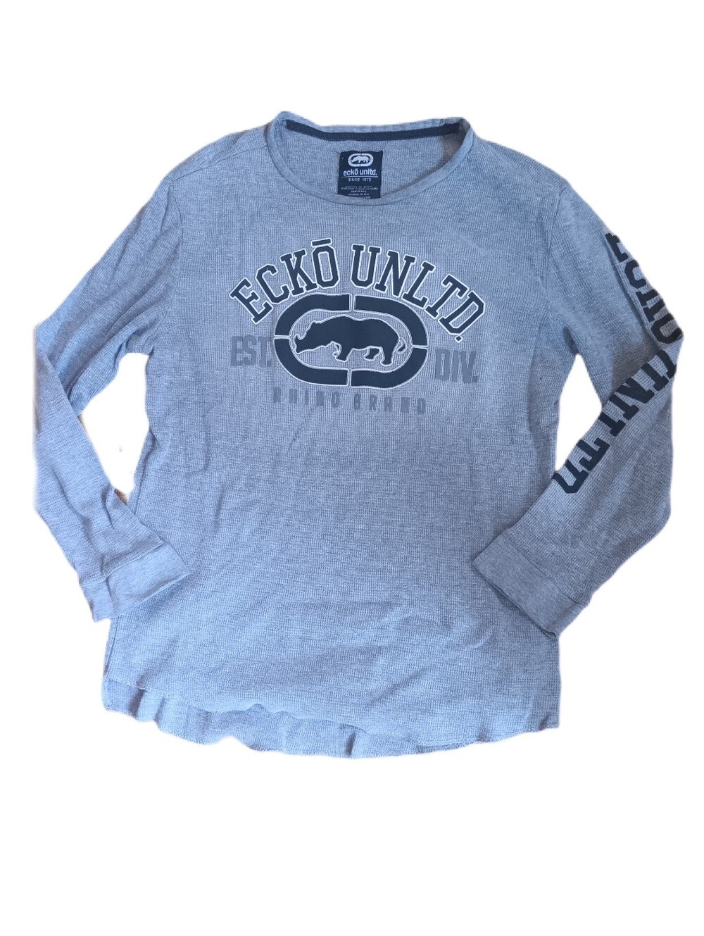 NOW $5  Ecko Unlimited Men’s Light Gray Ribbed Crewneck Sweater